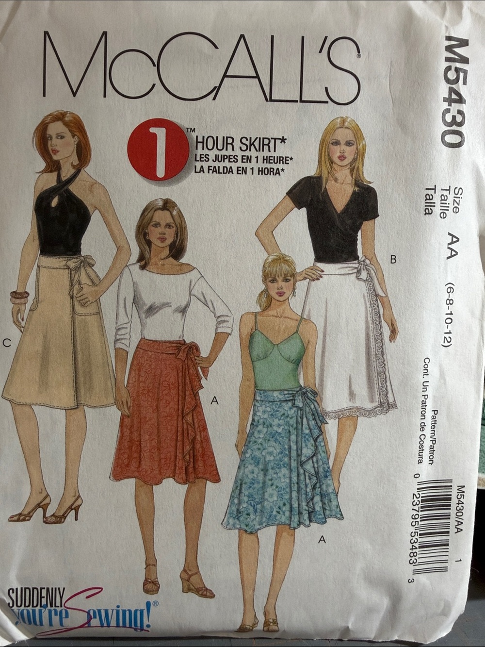 McCall’s 5430 Misses’ Wrap Skirt Sewing Pattern